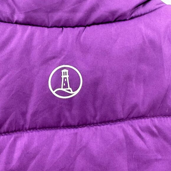 Lands End Kids Purple Puffer Vest Large 6X-7 Lightweight Quilted Outerwear Warm - Picture 5 of 8